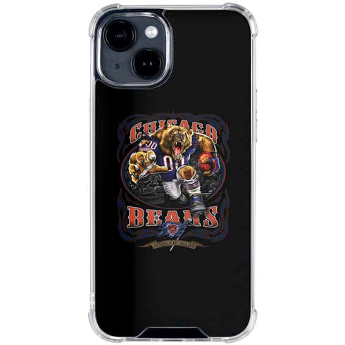 Liquid Blue NFL Chicago Bears Running Back iPhone 15 Clear Case