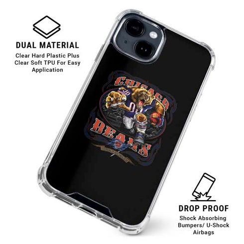 Liquid Blue NFL Chicago Bears Running Back iPhone 15 Clear Case