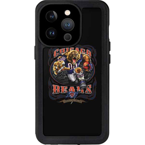Liquid Blue NFL Chicago Bears Running Back iPhone 15 Pro Waterproof Case