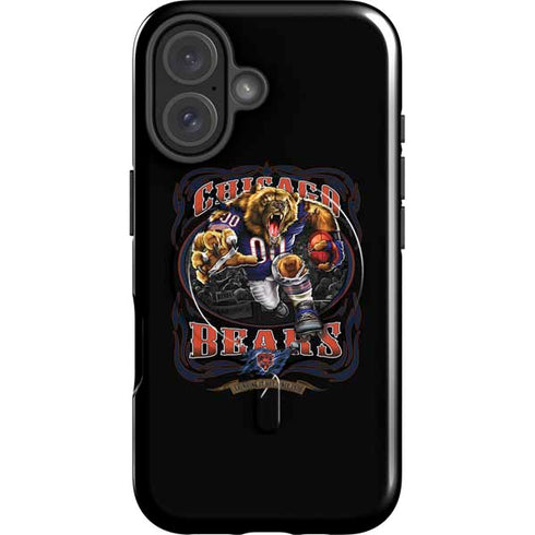 Liquid Blue NFL Chicago Bears Running Back iPhone 16 Magsafe Impact Case