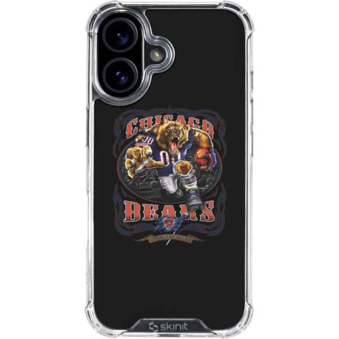 Liquid Blue NFL Chicago Bears Running Back iPhone 16 Plus Clear Case