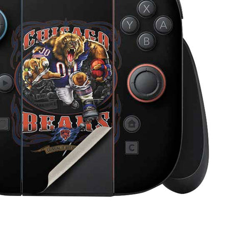 Liquid Blue NFL Chicago Bears Running Back Nintendo Switch 2 (2025) Joy-Con Controller Skin