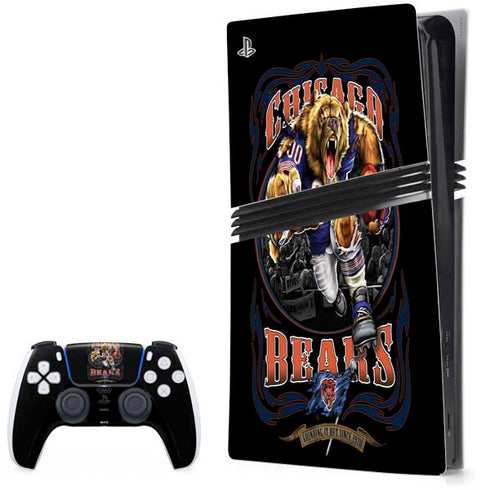 Liquid Blue NFL Chicago Bears Running Back PS5 Pro Bundle Skin