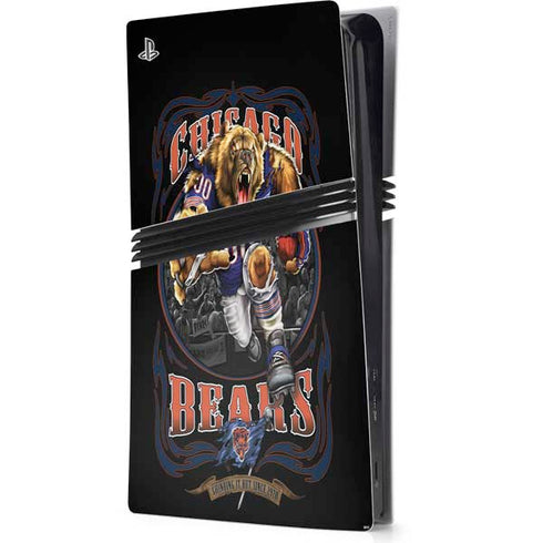 Liquid Blue NFL Chicago Bears Running Back PS5 Pro Console Skin