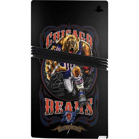 Liquid Blue NFL Chicago Bears Running Back PS5 Pro Console Skin