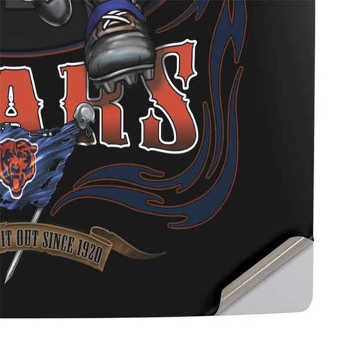 Liquid Blue NFL Chicago Bears Running Back PS5 Pro Console Skin