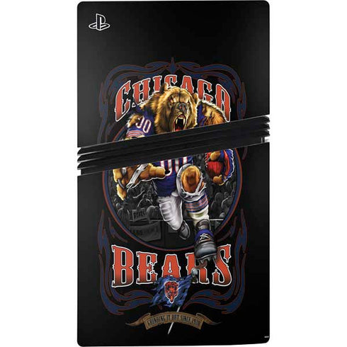 Liquid Blue NFL Chicago Bears Running Back PS5 Pro Disk Bundle Skin