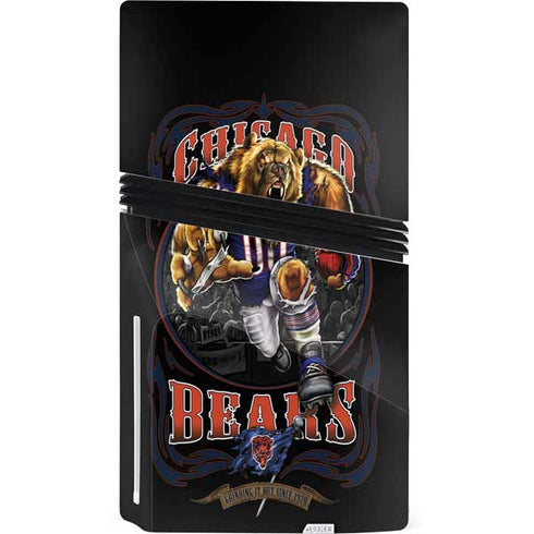 Liquid Blue NFL Chicago Bears Running Back PS5 Pro Disk Console Skin
