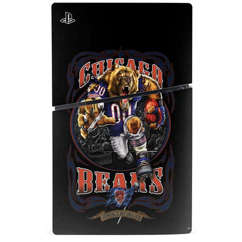 Liquid Blue NFL Chicago Bears Running Back PS5 Slim Digital Edition Console Skin