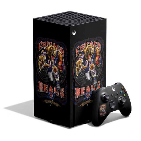 Liquid Blue NFL Chicago Bears Running Back XBox Series X Digital Edition Bundle Skin
