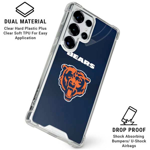 NFL Chicago Bears Team Jersey Galaxy S25 Ultra Clear Case