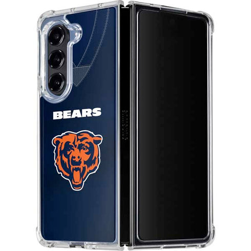 NFL Chicago Bears Team Jersey Galaxy Z Fold5 5G Clear Case