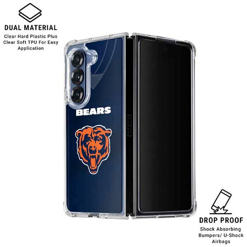 NFL Chicago Bears Team Jersey Galaxy Z Fold6 Clear Case
