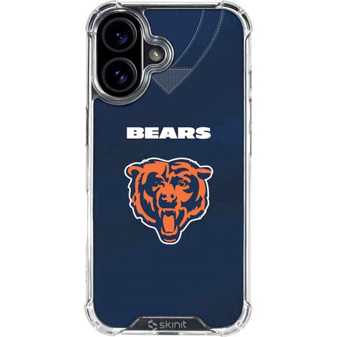 NFL Chicago Bears Team Jersey iPhone 16 Plus Clear Case