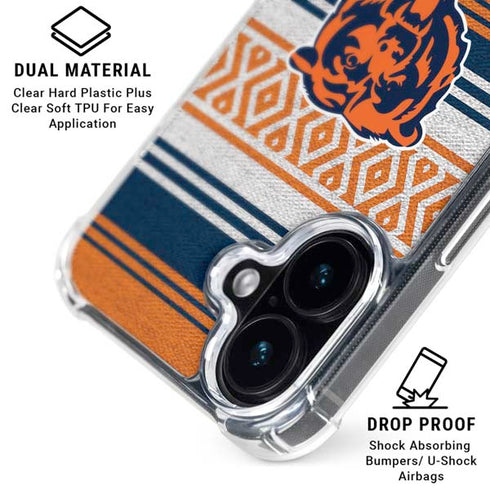 NFL Chicago Bears Trailblazer iPhone 16 Plus Clear Case