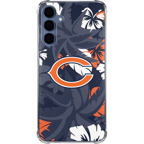 NFL Chicago Bears Tropical Print Galaxy A55 5G Clear Case