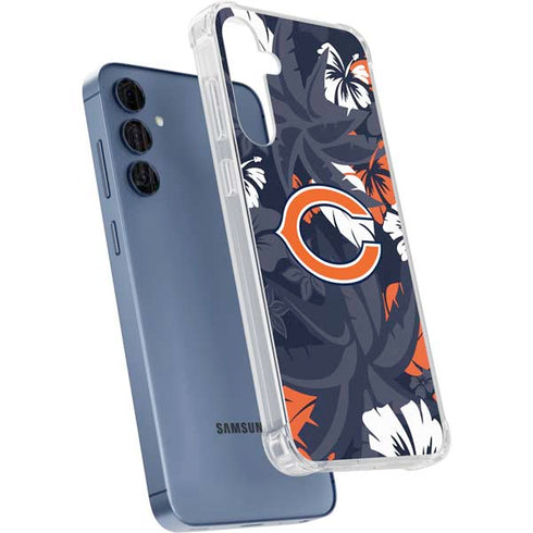 NFL Chicago Bears Tropical Print Galaxy A55 5G Clear Case
