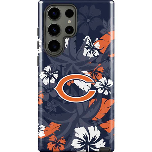 NFL Chicago Bears Tropical Print Galaxy S23 Ultra Pro Case