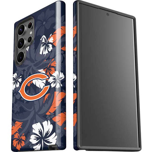 NFL Chicago Bears Tropical Print Galaxy S23 Ultra Pro Case