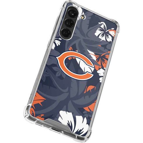 NFL Chicago Bears Tropical Print Galaxy S24 FE Clear Case