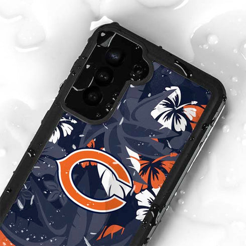 NFL Chicago Bears Tropical Print Galaxy S24 Plus Waterproof Case