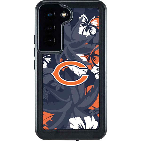 NFL Chicago Bears Tropical Print Galaxy S24 Waterproof Case