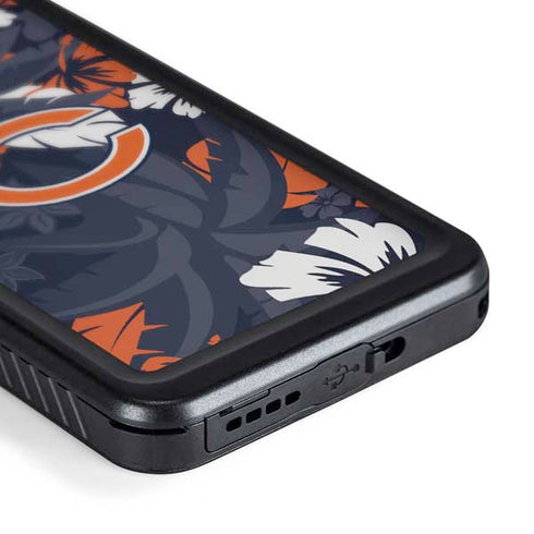 NFL Chicago Bears Tropical Print Galaxy S24 Waterproof Case