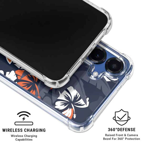 NFL Chicago Bears Tropical Print Galaxy S25 Plus Clear Case