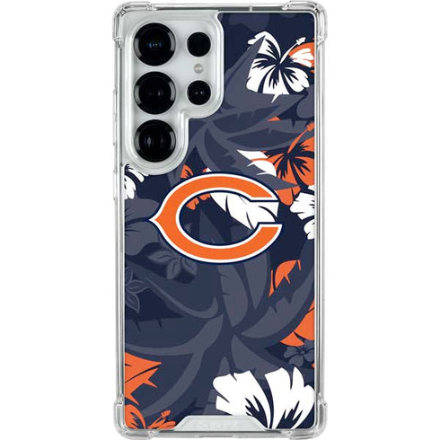 NFL Chicago Bears Tropical Print Galaxy S25 Ultra Clear Case