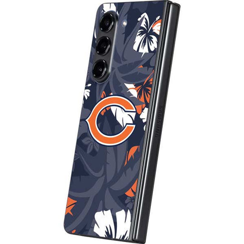 NFL Chicago Bears Tropical Print Galaxy Z Fold5 5G Skin