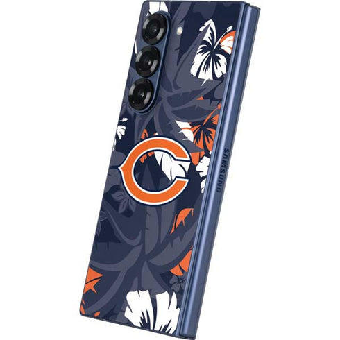 NFL Chicago Bears Tropical Print Galaxy Z Fold6 Skin