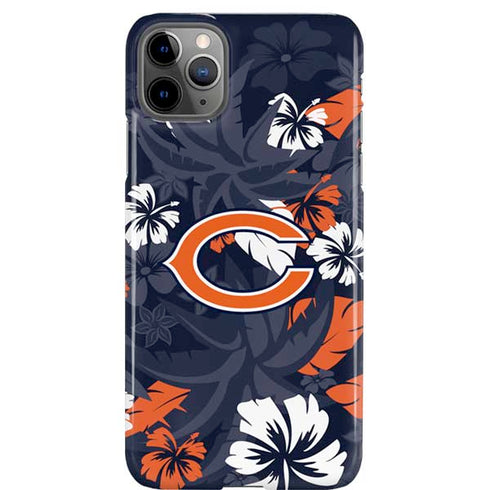 NFL Chicago Bears Tropical Print iPhone Cases
