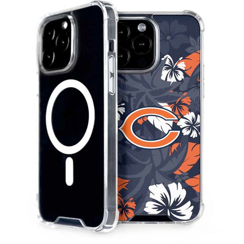 NFL Chicago Bears Tropical Print iPhone Cases