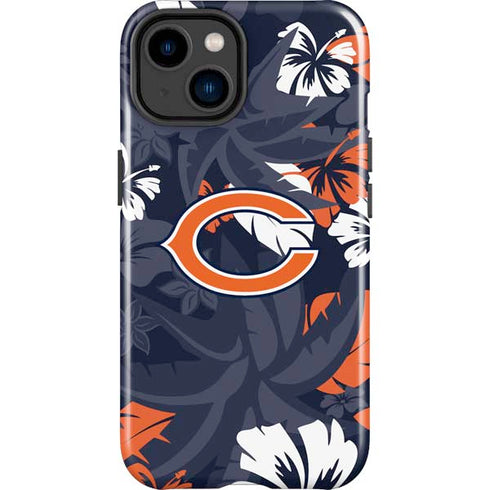 NFL Chicago Bears Tropical Print iPhone 15 Impact Case