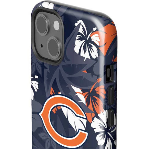 NFL Chicago Bears Tropical Print iPhone 15 Impact Case