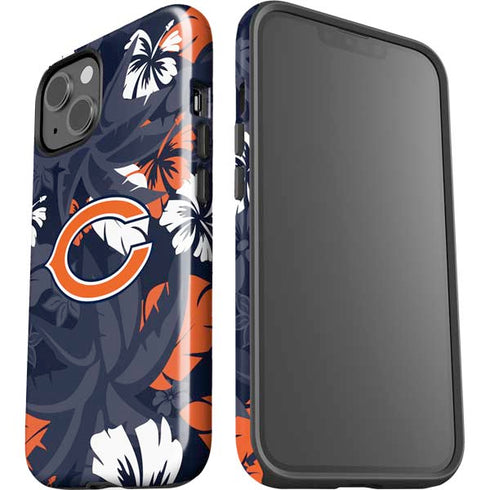 NFL Chicago Bears Tropical Print iPhone 15 Impact Case