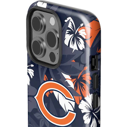 NFL Chicago Bears Tropical Print iPhone 15 Pro Impact Case