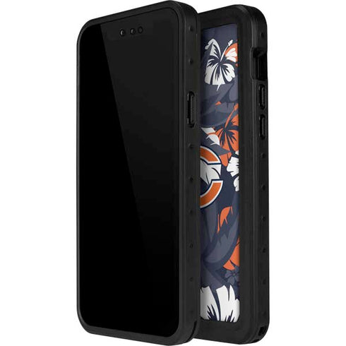 NFL Chicago Bears Tropical Print iPhone 15 Pro Waterproof Case