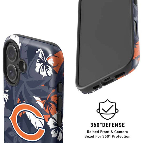 NFL Chicago Bears Tropical Print iPhone 16 Magsafe Impact Case