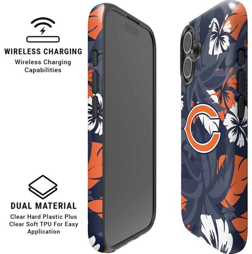 NFL Chicago Bears Tropical Print iPhone 16 Magsafe Impact Case