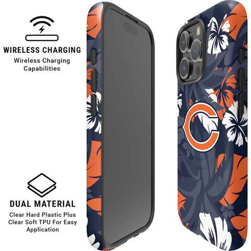 NFL Chicago Bears Tropical Print iPhone 16 Pro Magsafe Impact Case