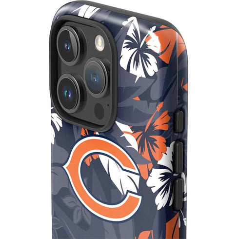 NFL Chicago Bears Tropical Print iPhone 16 Pro Max Impact Case