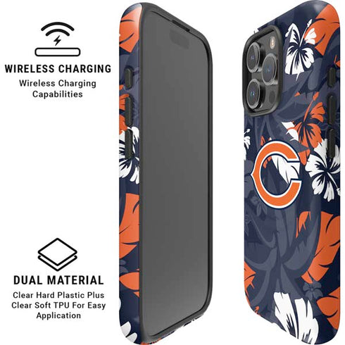 NFL Chicago Bears Tropical Print iPhone 16 Pro Max Magsafe Impact Case