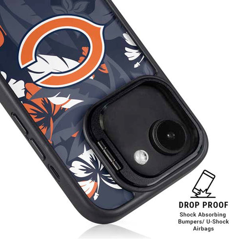 NFL Chicago Bears Tropical Print iPhone 16e Kickstand Case