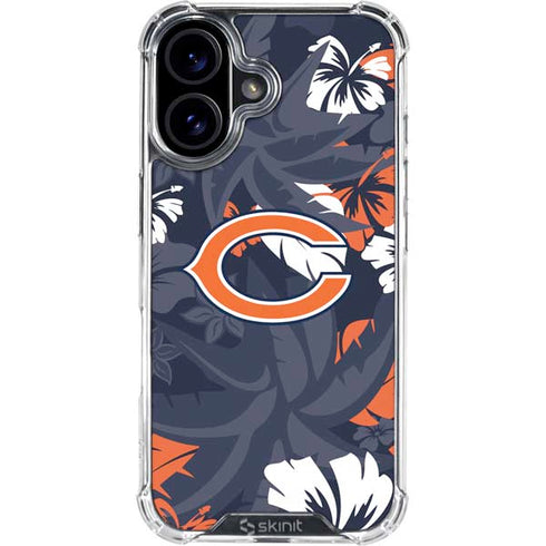 NFL Chicago Bears Tropical Print iPhone 17 Clear Case