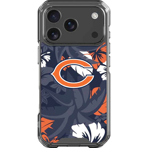 NFL Chicago Bears Tropical Print iPhone 18 Pro Clear Case