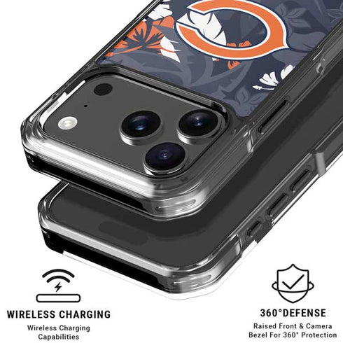NFL Chicago Bears Tropical Print iPhone 18 Pro Clear Case