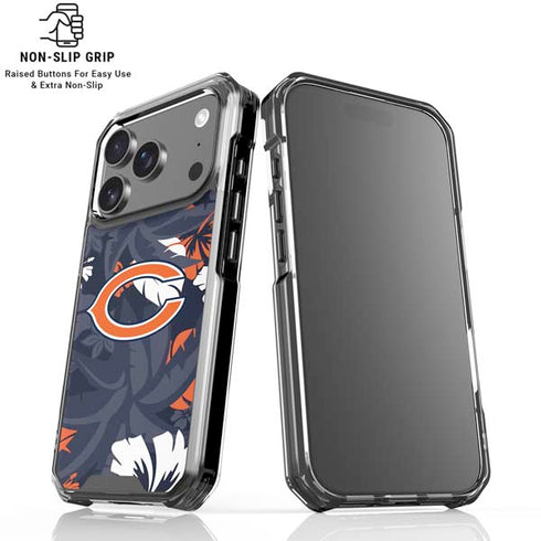 NFL Chicago Bears Tropical Print iPhone 18 Pro Clear Case