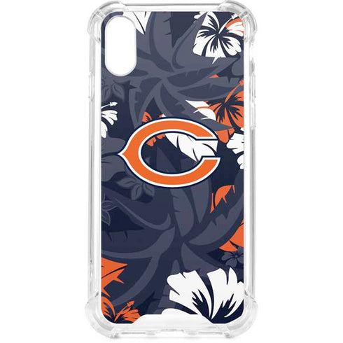 NFL Chicago Bears Tropical Print iPhone XS Clear Case