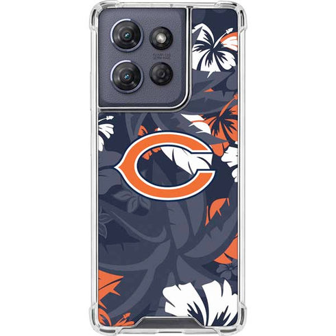 NFL Chicago Bears Tropical Print Moto G 5G (2025) Clear Case